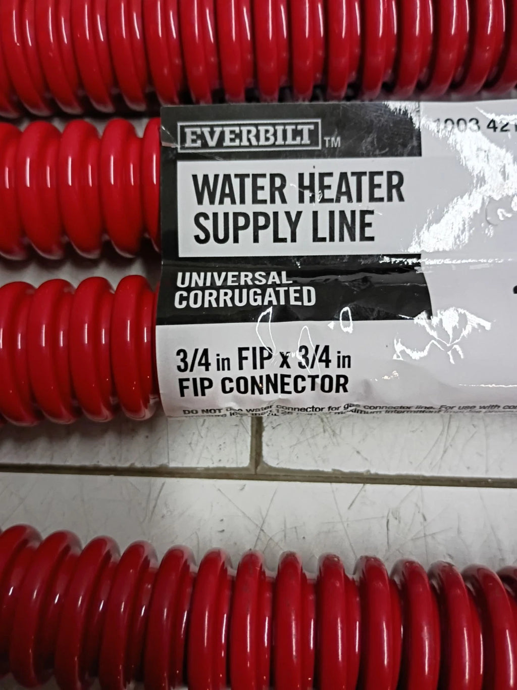 14 Everbilt Corrugated Stainless Steel Water Heater Connector 24" x 3/4" x 3/4"