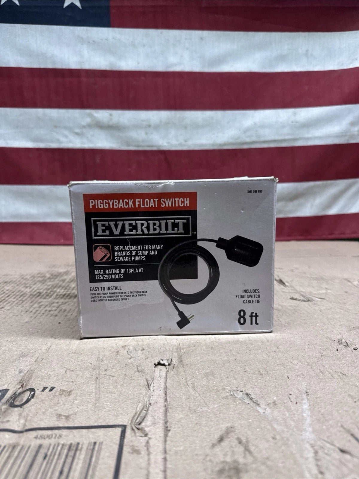 Everbilt PiggyBack Float Switch for Sump Sewage Pumps 1001 098 860 EBFSWPB