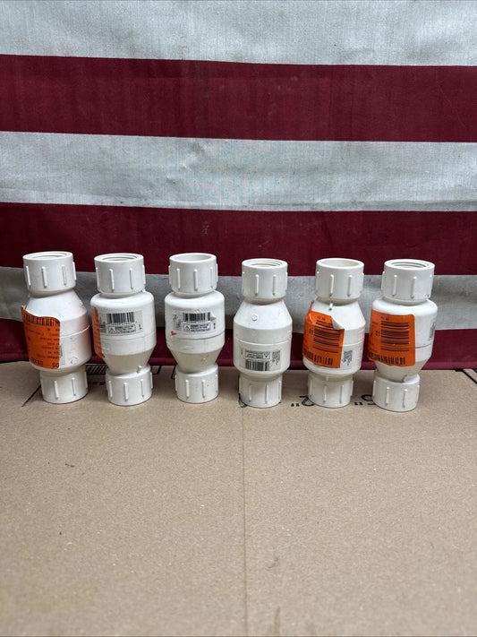 Lot Of 6 Everbilt Ball Valve PVC Sch 40 1" 20454Z
