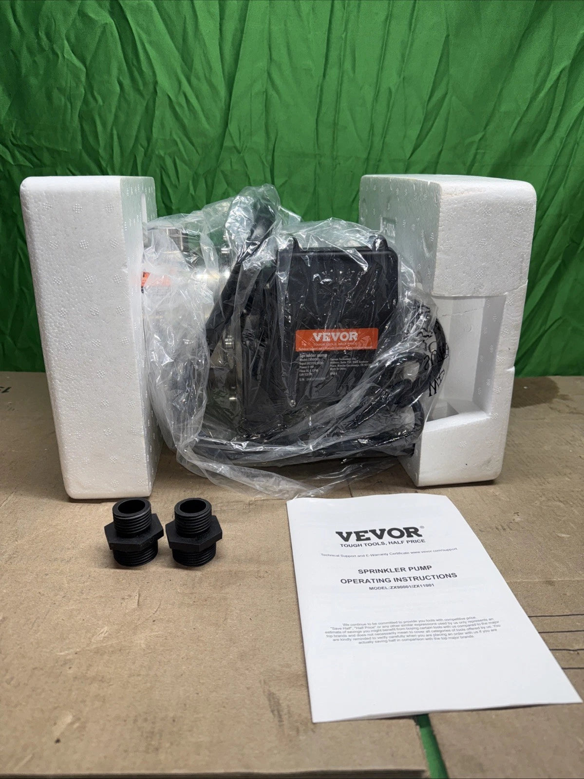 Vevor Sprinkler Pump Model ZX90001 / ZX11001 | AC115V 60Hz 1 HP - Brand New