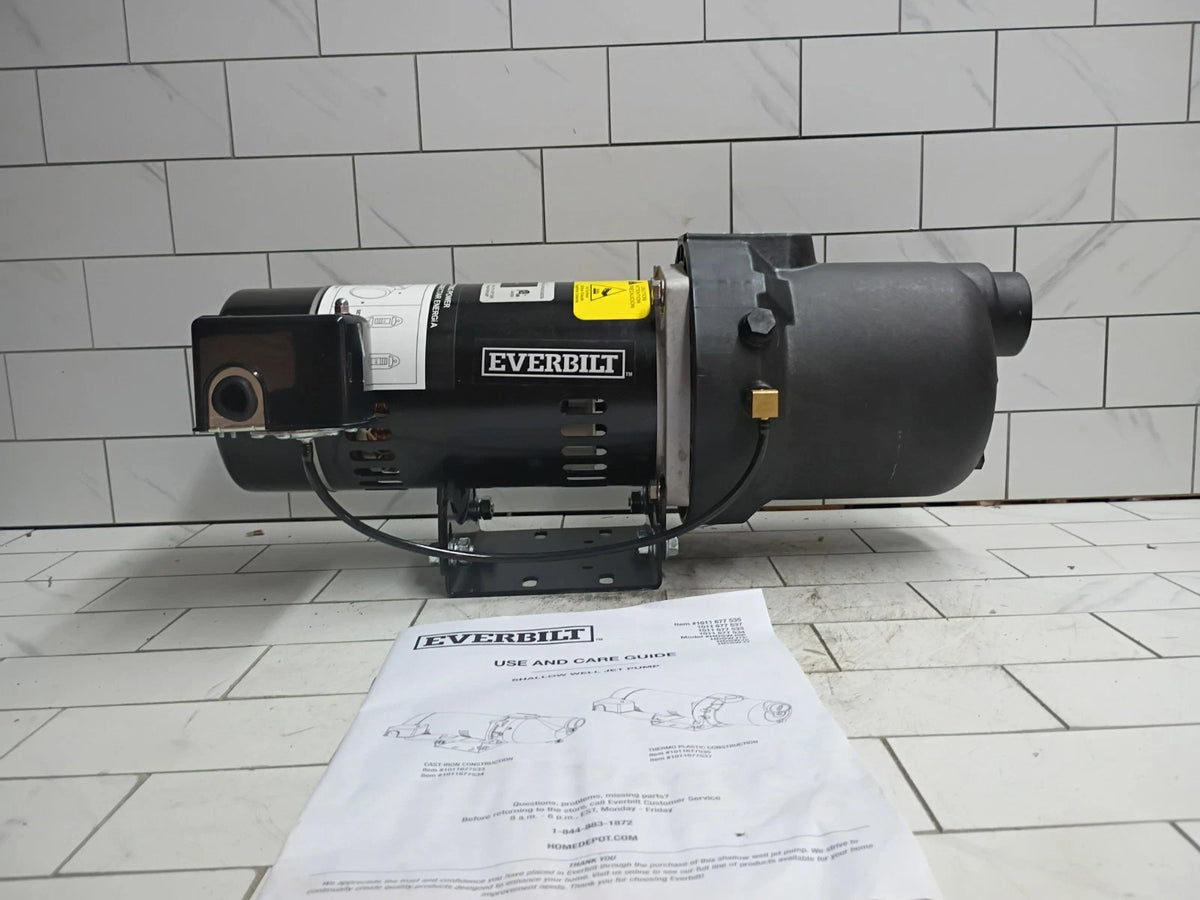 Everbilt HDSWH5P 1/2 HP Plastic Shallow Well Jet Pump New Open Box