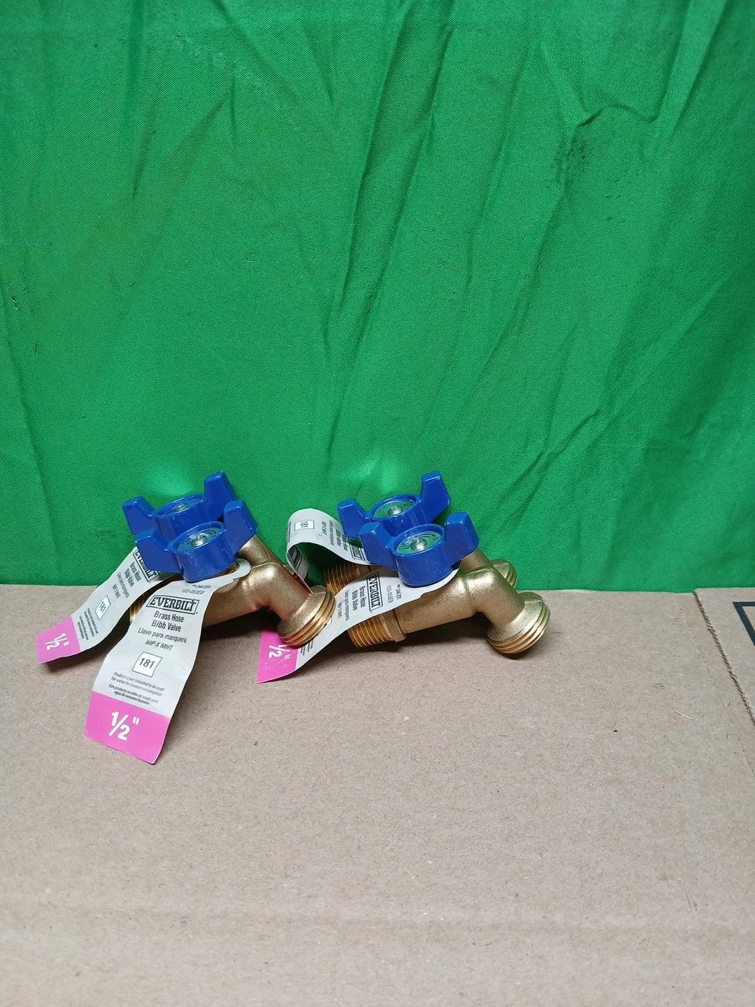 4pck Everbilt QuarterMaster Forged Brass MPT Internal Solder Hose Bibb 1/2 in.