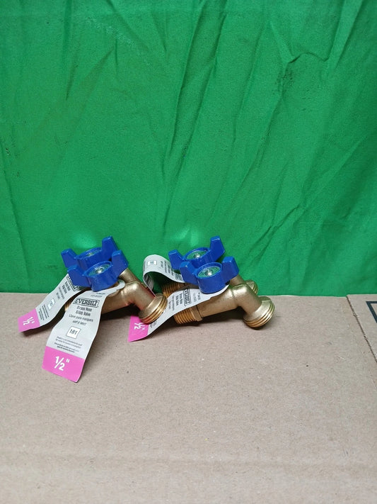 4pck Everbilt QuarterMaster Forged Brass MPT Internal Solder Hose Bibb 1/2 in.