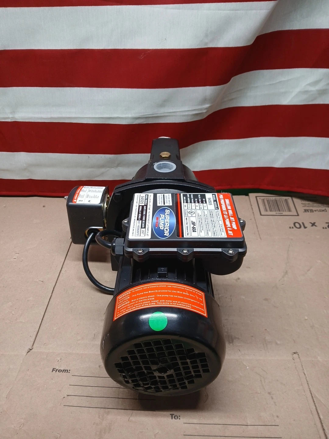 Superior Pump 94505 Cast Iron Shallow Well Jet Pump 1/2 HP 10 Gallons Per Minute