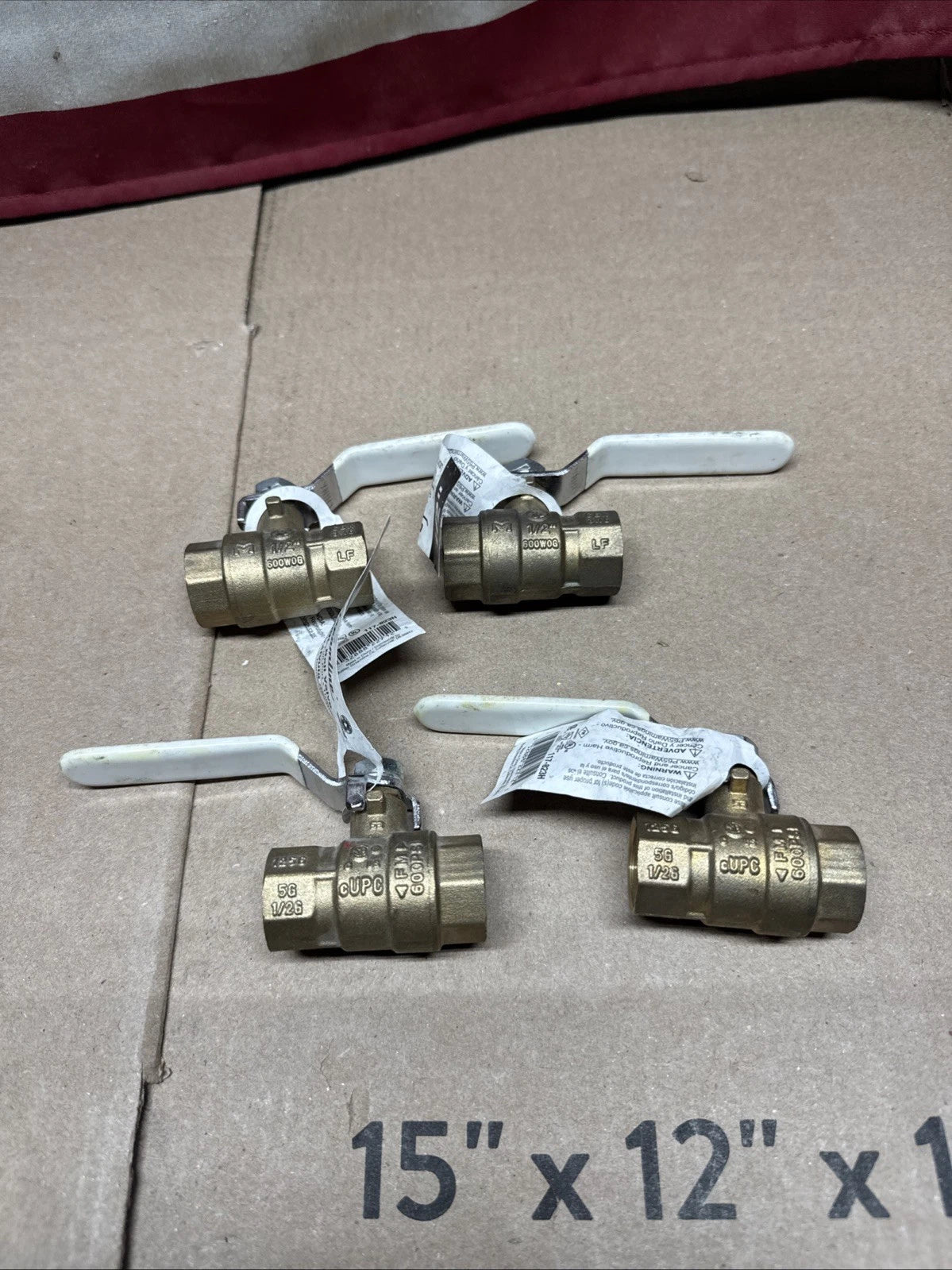 4PK Streamline Full Port Packing Gland Ball Valve Brass 1/2" FPT x FPT / 7700NL