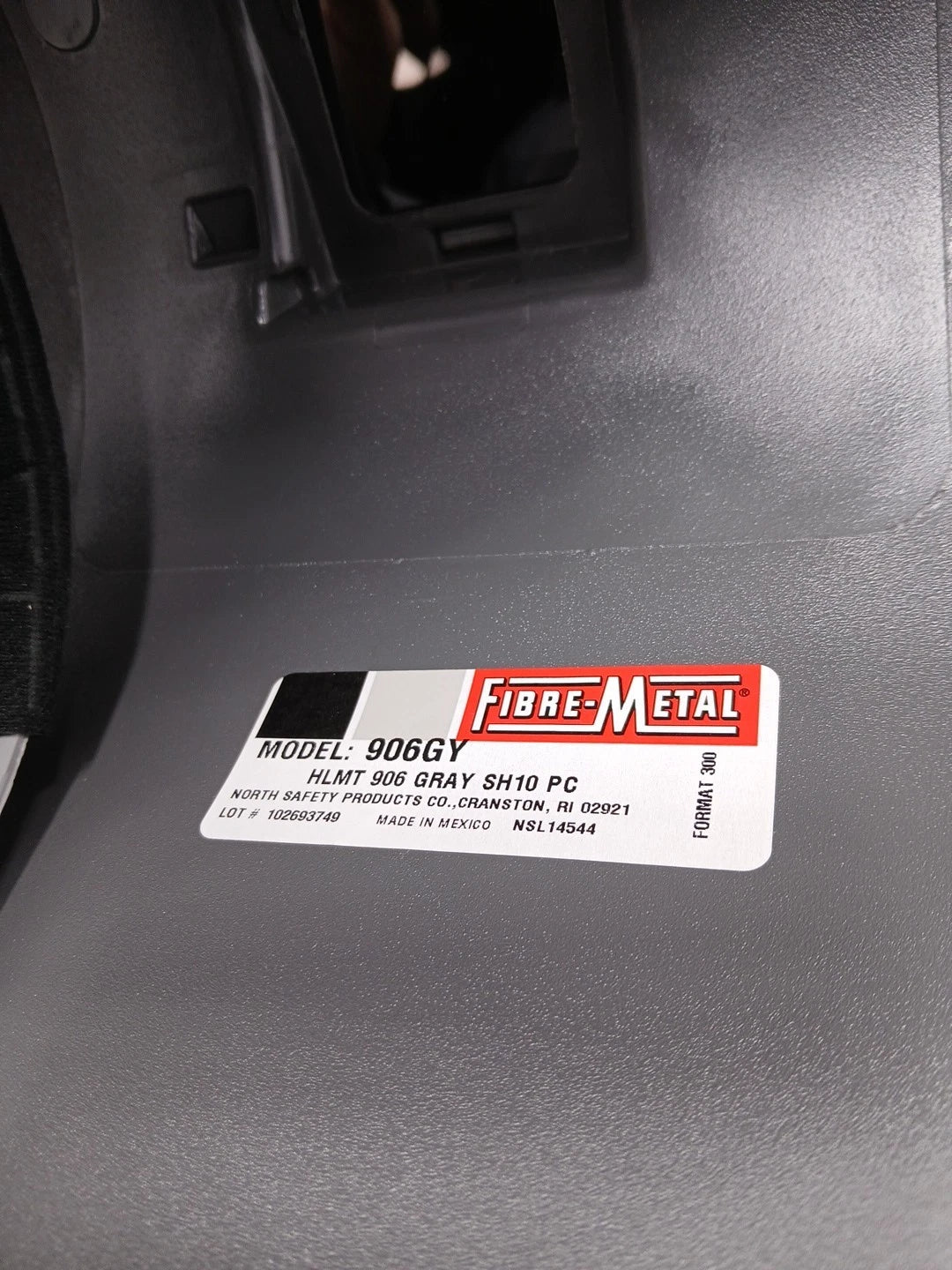 HONEYWELL FIBRE-METAL 906GY Passive Welding Helmet, Shade 10, Gray