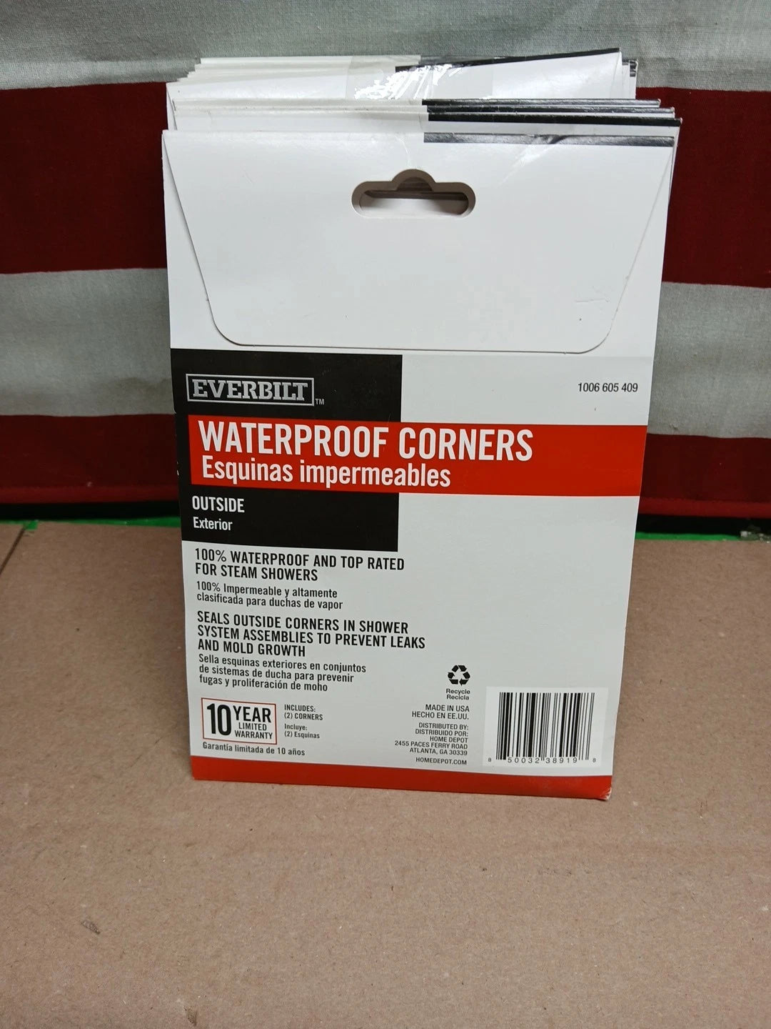 LOT OF 10 2pk Everbilt Watershield Shower System Waterproof Outside Corners
