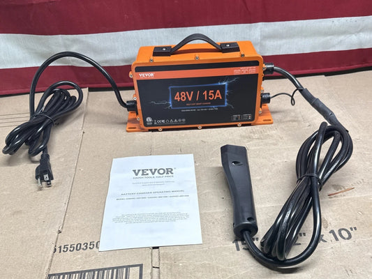 VEVOR 48 Volt 15 AMP Golf Cart Battery Charger GS950C-4801500 (20) (OB).