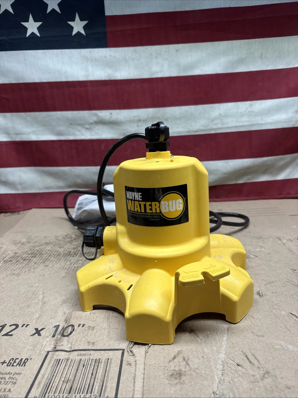 Wayne 1/6 HP WaterBUG Submersible Utility Pump with Multi-Flo Technology USED'