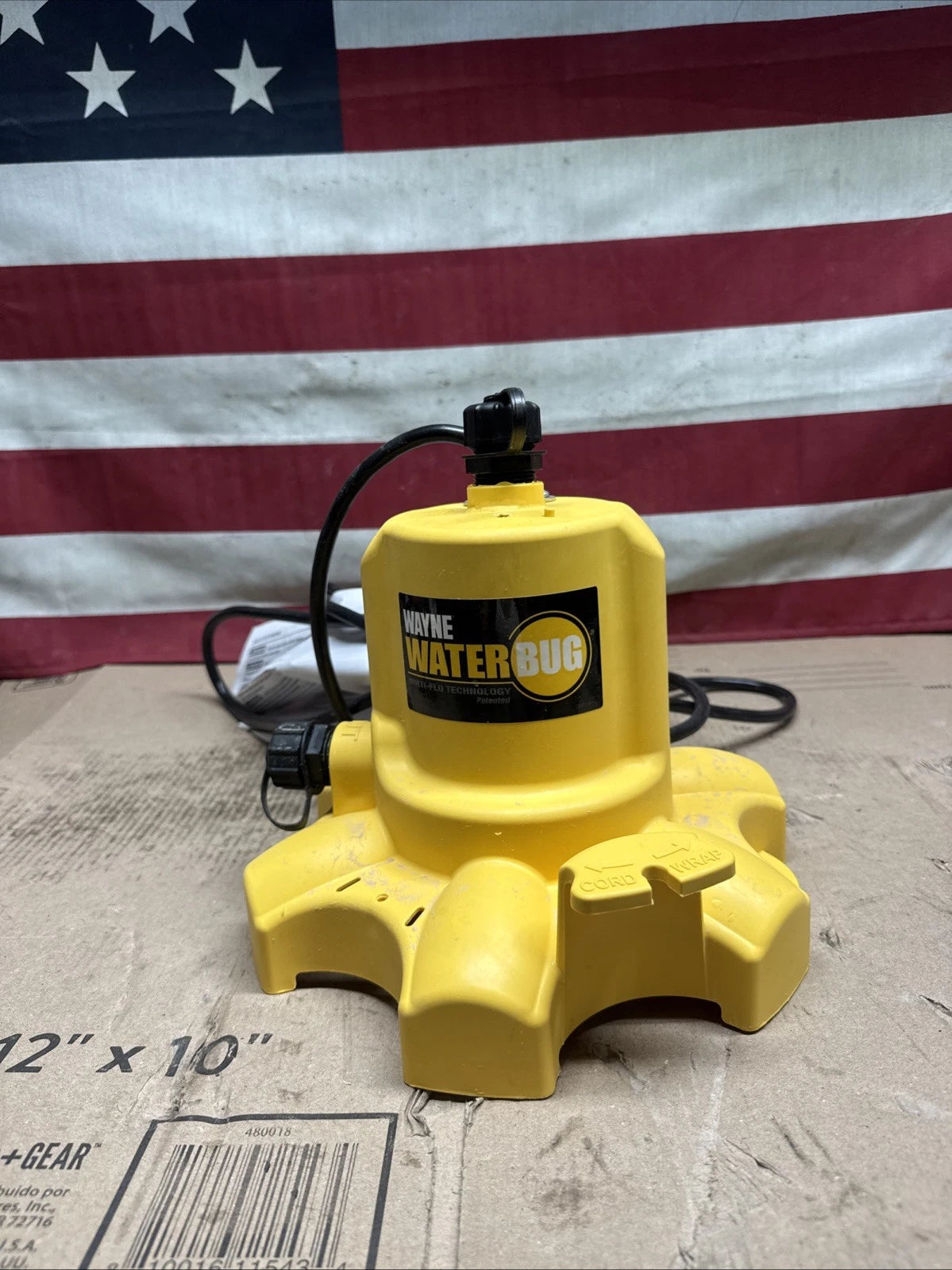 Wayne 1/6 HP WaterBUG Submersible Utility Pump with Multi-Flo Technology USED'