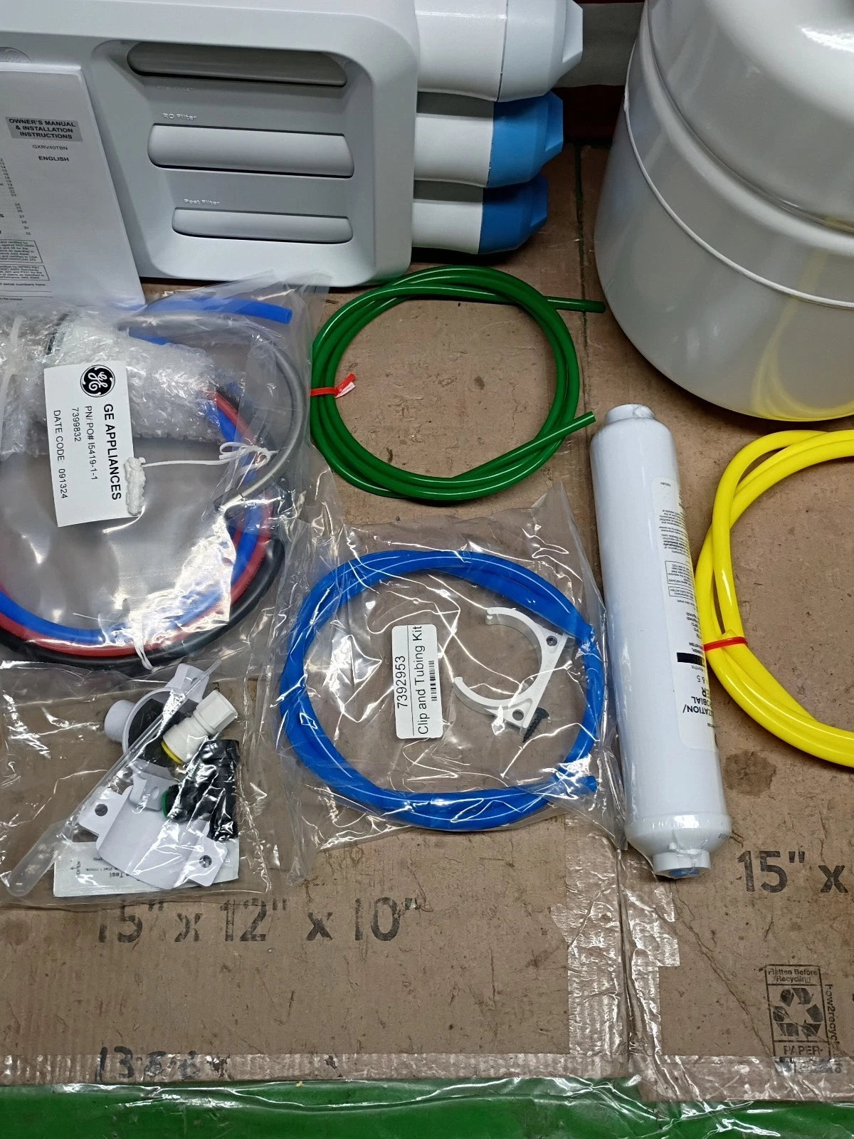 GE GXRV40TBN Under Sink 5-Stage Reverse Osmosis Water Filtration System, Openbox