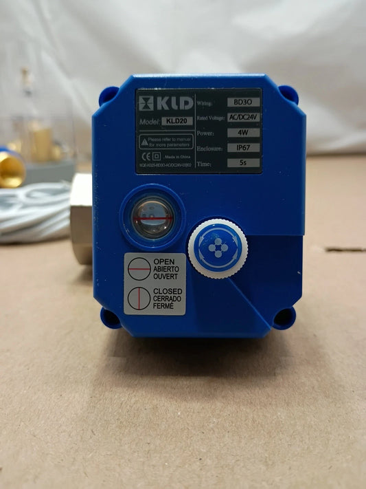KLD KLD20 Electric Valve Actuator 24V AC/DC IP67 4W Motorized Valve Controller