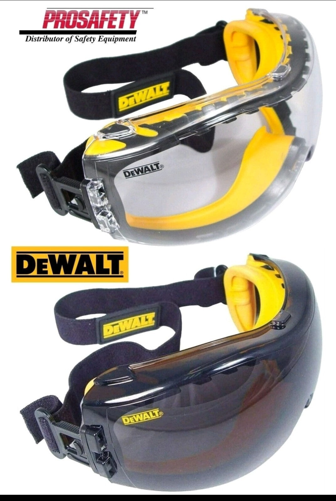 1 PR. DeWalt DPG82-11 CLEAR ANTI FOG Protective Over Glasses Safety Goggles Z87+