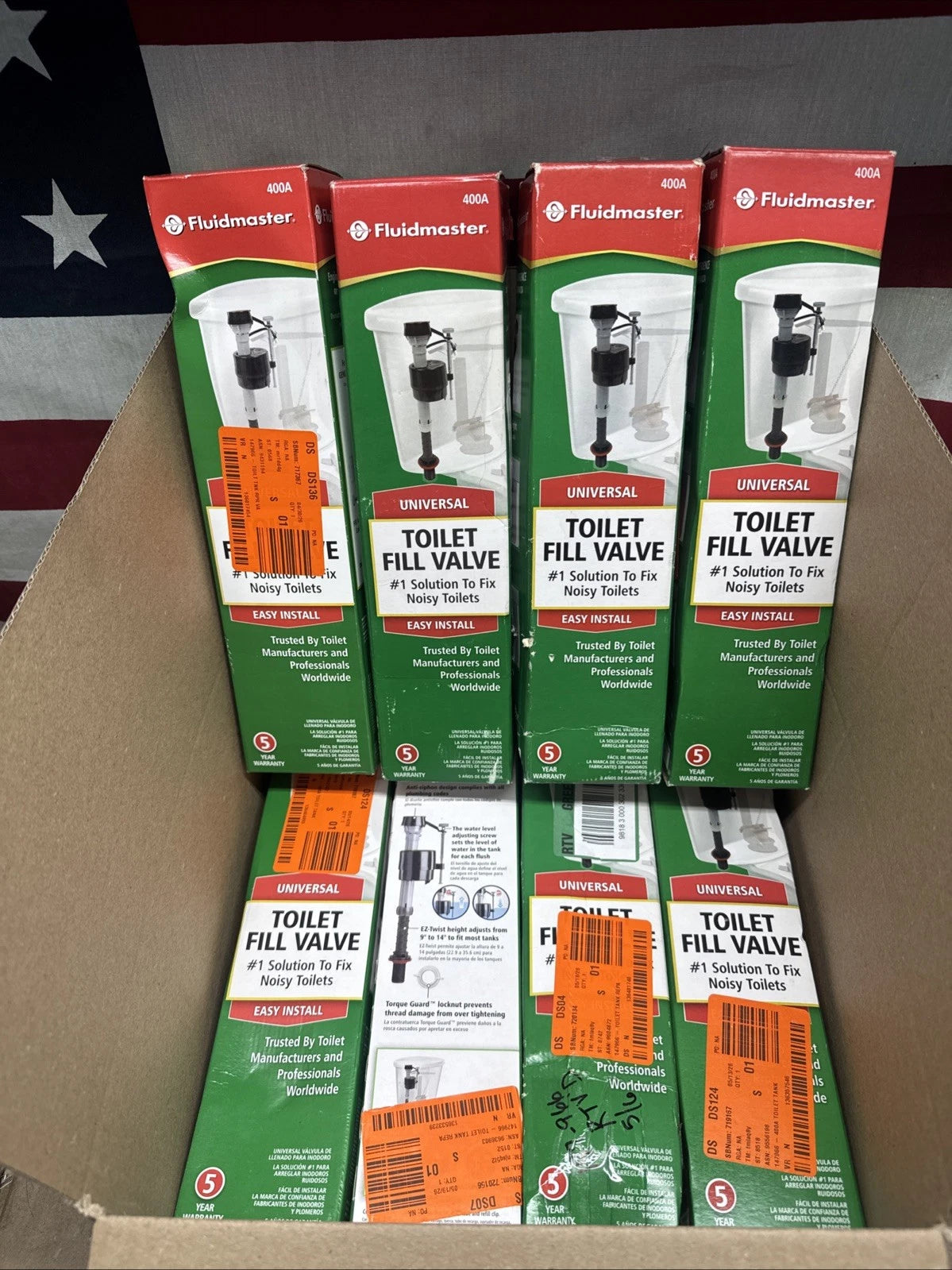 12PK Fluidmaster 400A Anti-Siphon Toilet Tank Fill Valve OB