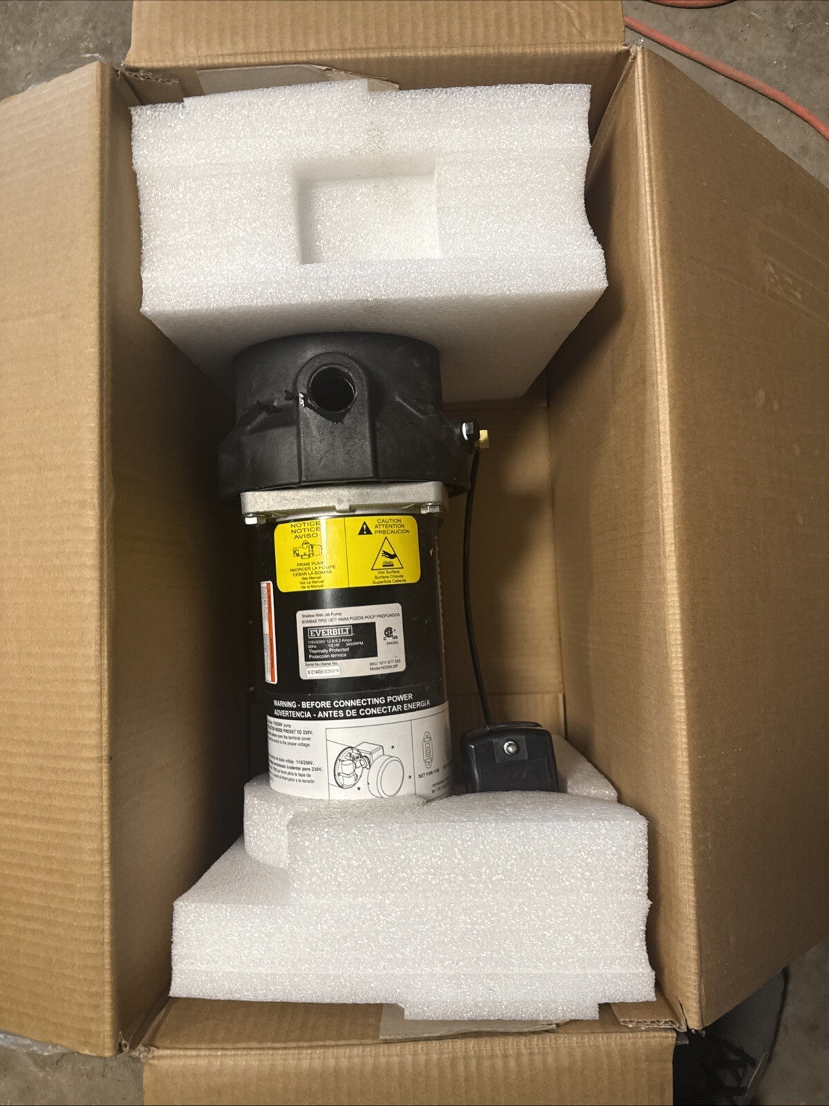 Everbilt 1/2 HP Shallow Well Jet Pump 1011677535.  -Read  Description-