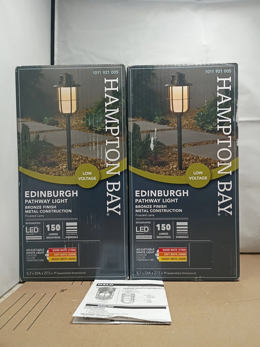 2-PACK Hampton Edinburgh 1011 921 005 in Low Voltage Pathway Light Bronze