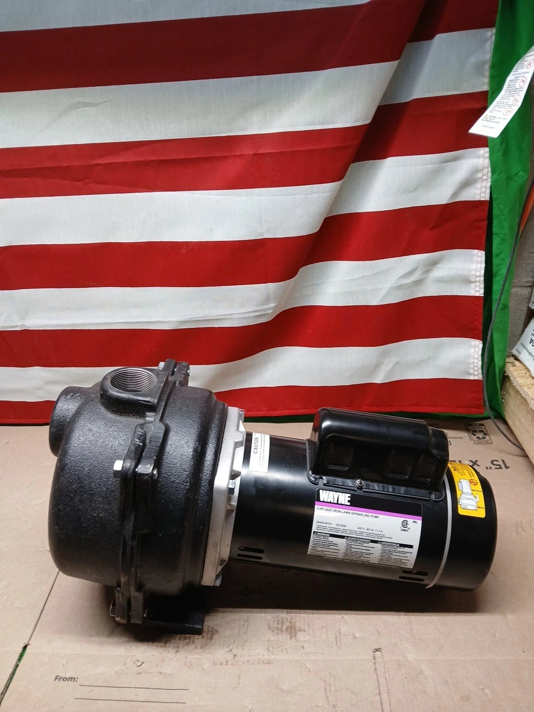 Wayne 2 HP Permanent Lawn Sprinkler Pump New Open Box