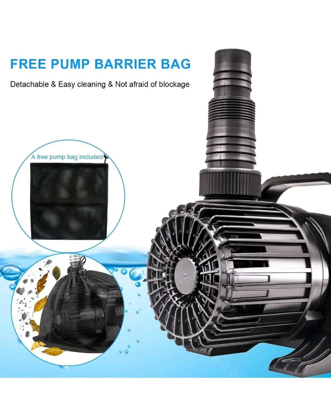 OYO Water Outdoor Large PE3900 gph-230W 32.8FT Pond Water-fall