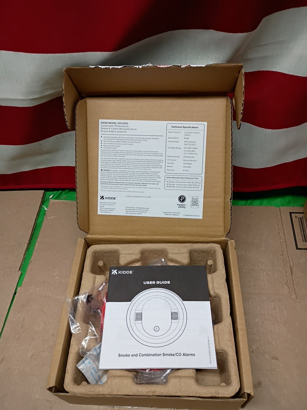 Kidde Smoke and CO Detector, 10-Year Battery, LED Warning Indicators 30CUD10,