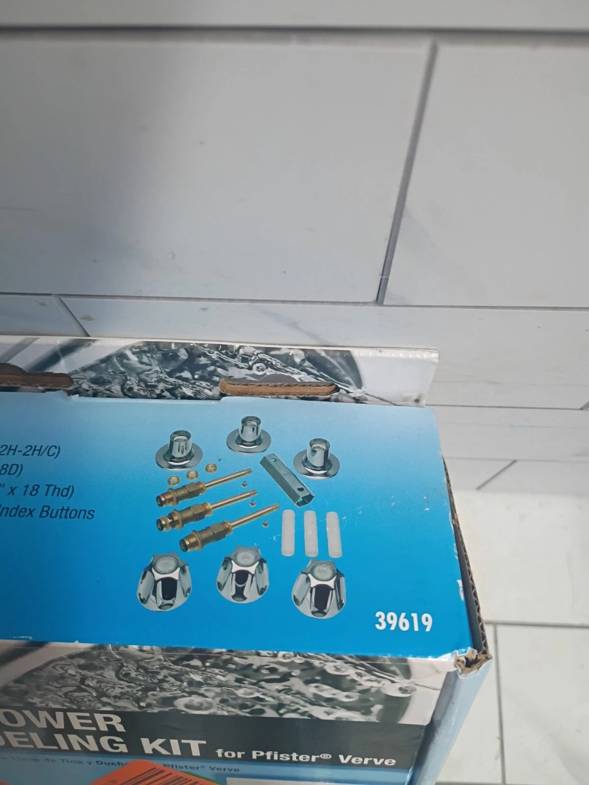 2pk Danco 39619 3-Handle Tub and Shower Wall Mount Trim Kit. Open Box