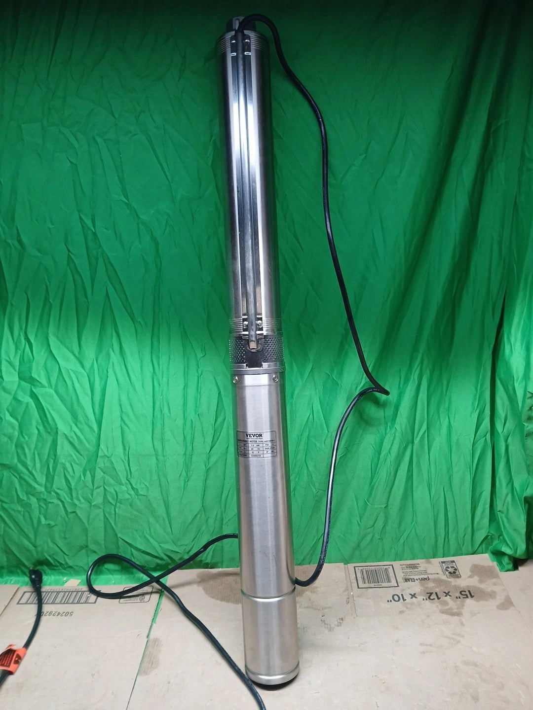 Deep Well Submersible Pump Stainless Steel Water Pump 2HP 230V 37GPM 427ft