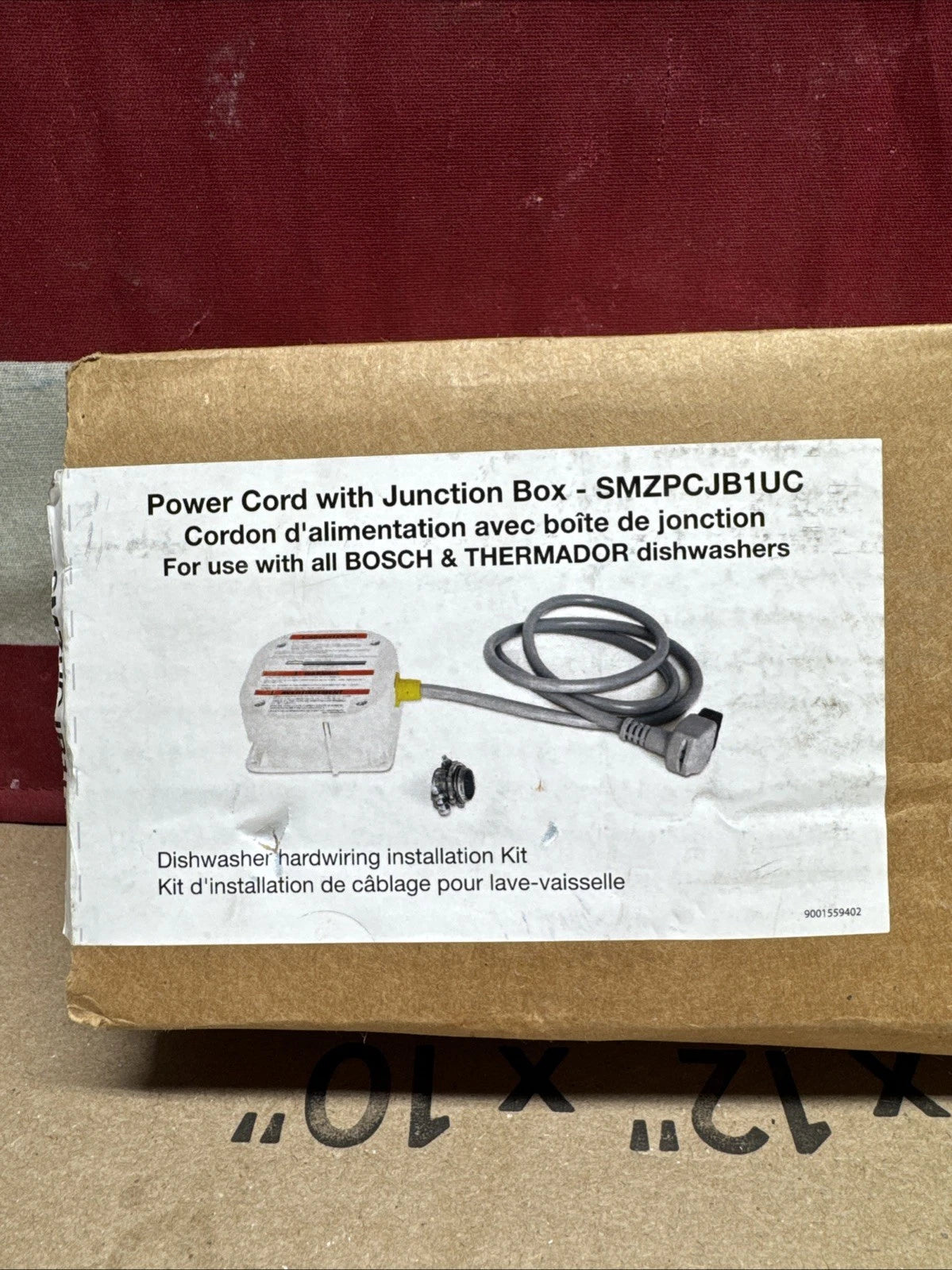 Bosch & Thermador Dishwasher SMZPCJB1UC power cord with junction box