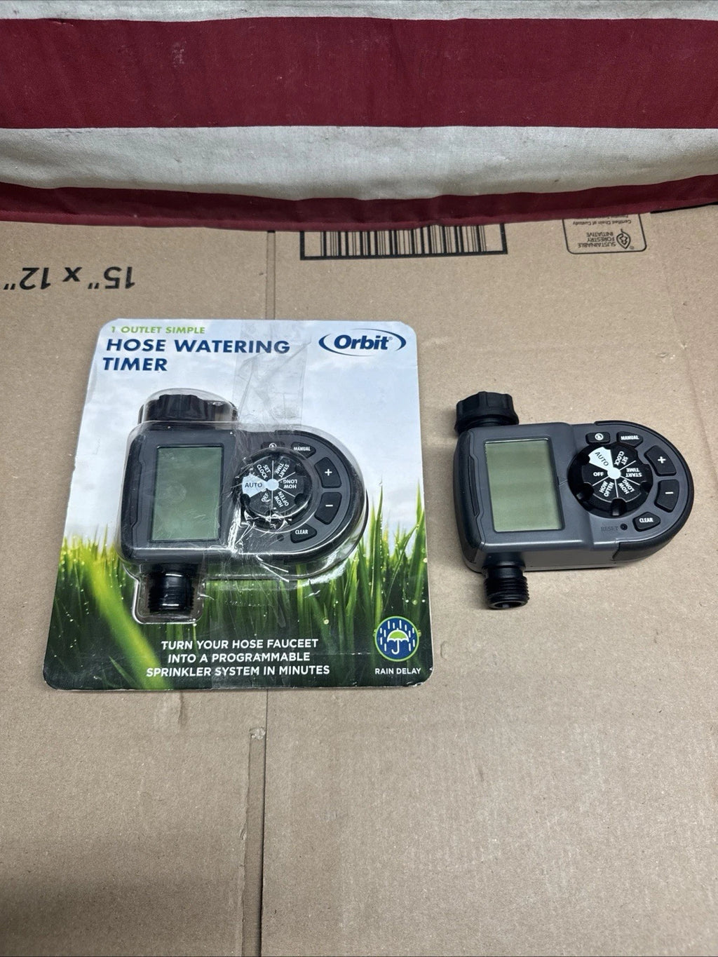 Lot Of 2 Orbit 56619 1-Outlet Hose Faucet Timer