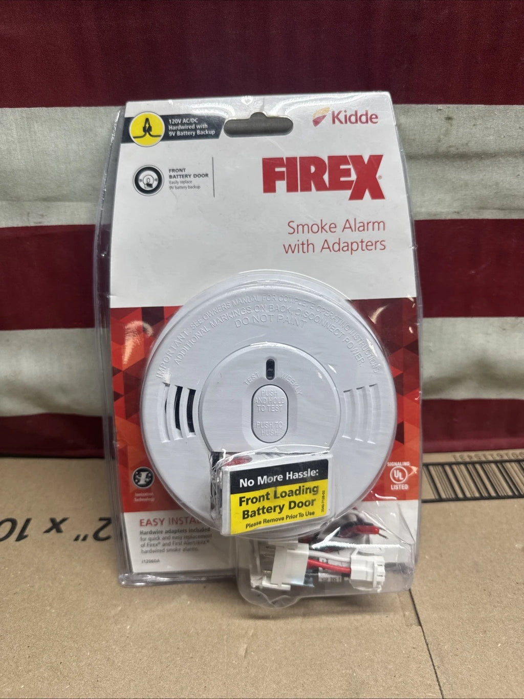 Kidde FireX i12060A Smoke Alarm With Adapters 120V AC/DC 9V Batt. Included