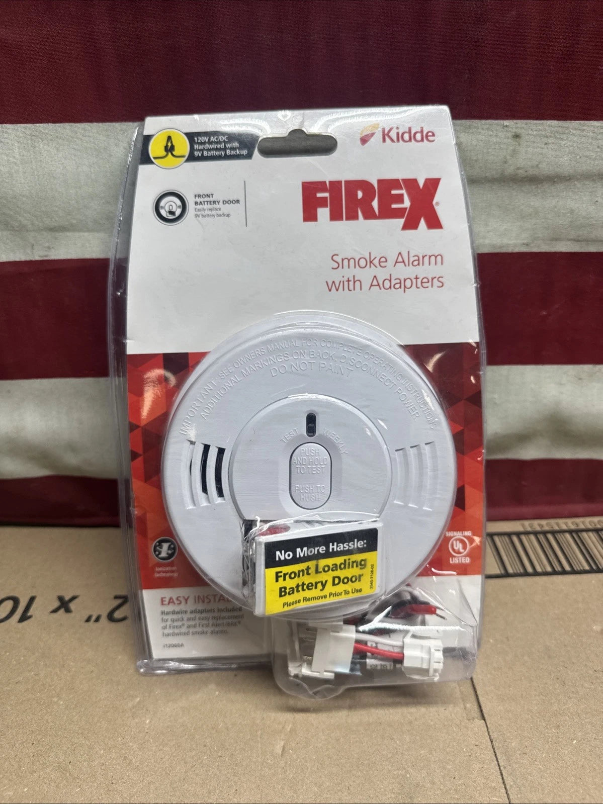 Kidde FireX i12060A Smoke Alarm With Adapters 120V AC/DC 9V Batt. Included