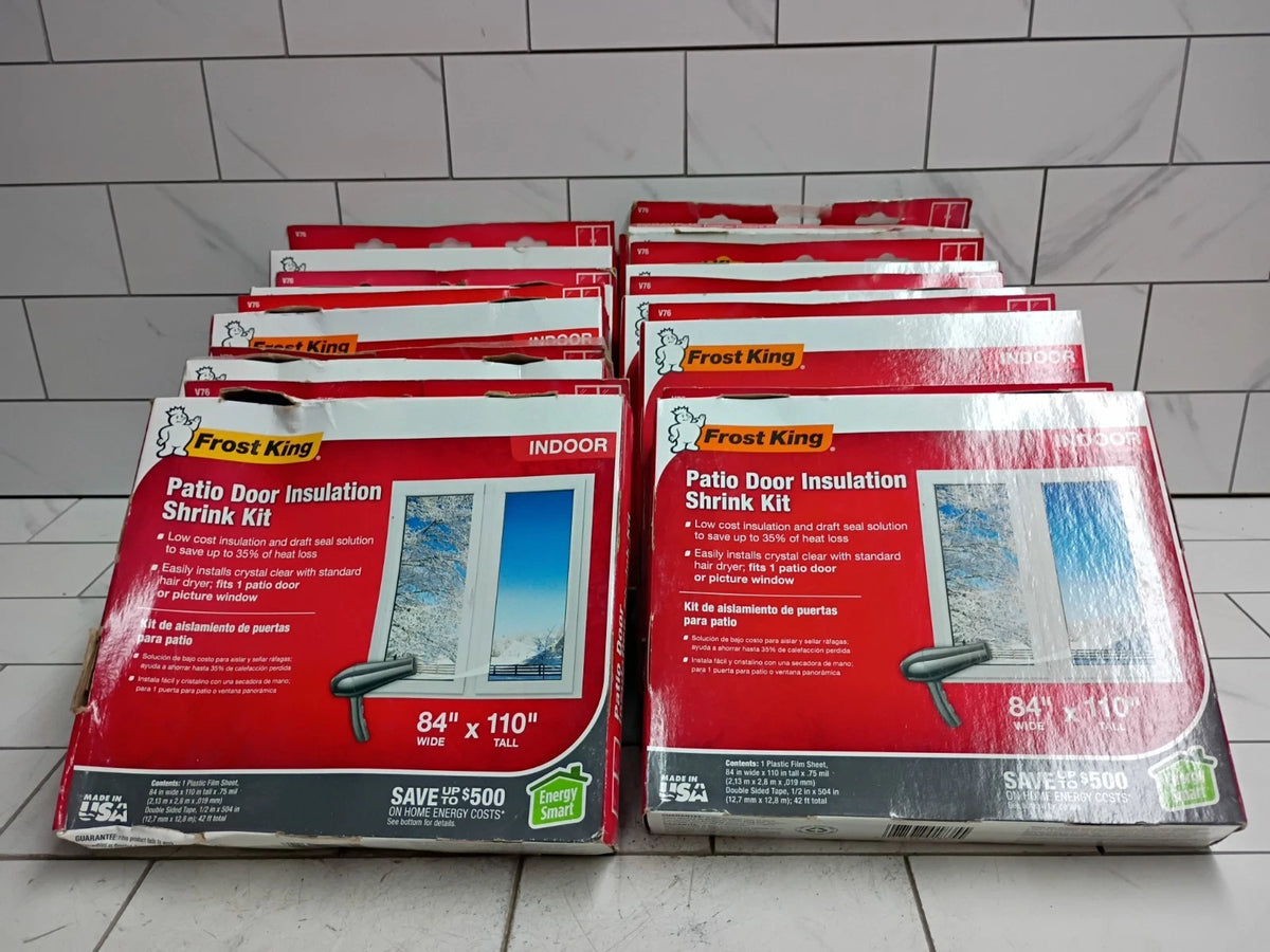 (10 Pack)Frost King Patio Door XL Window Insulation Shrink Kit Indoor 84" x 110"