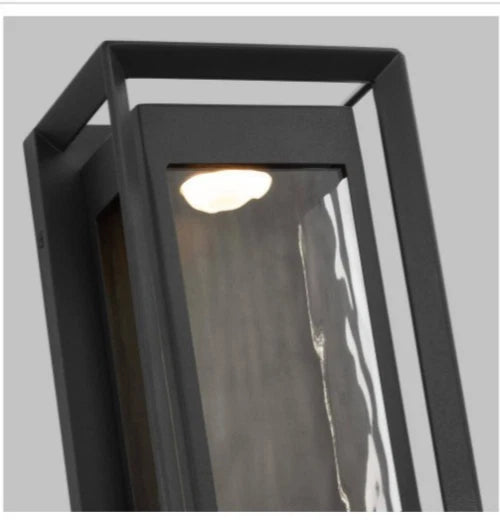 Studio Urband Small 1-light Textured Black Outdoor Integrated LED Wall Open Box