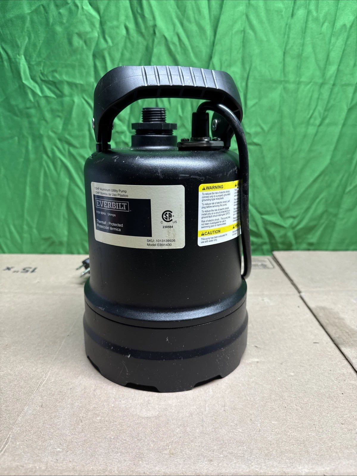 Everbilt 1/3 HP Submersible Aluminum Utility Pump