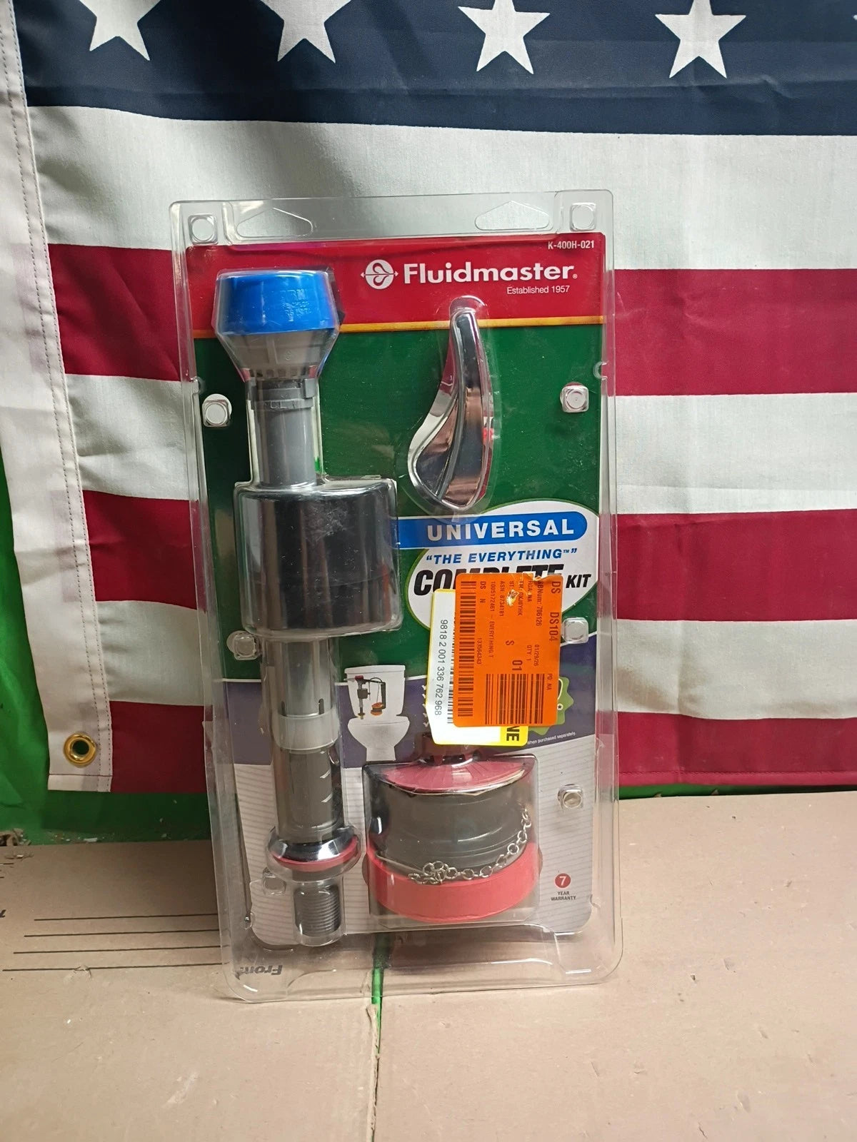 Lot Of 7 Fluidmaster Universal Complete Toilet Kit #K-400H-021..