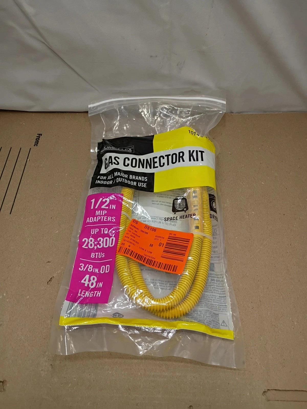 Everbilt 1014 249 761 1/2 in. MIP x 1/2 in MIP x 48 in Gas Connector (3/8 in OD)