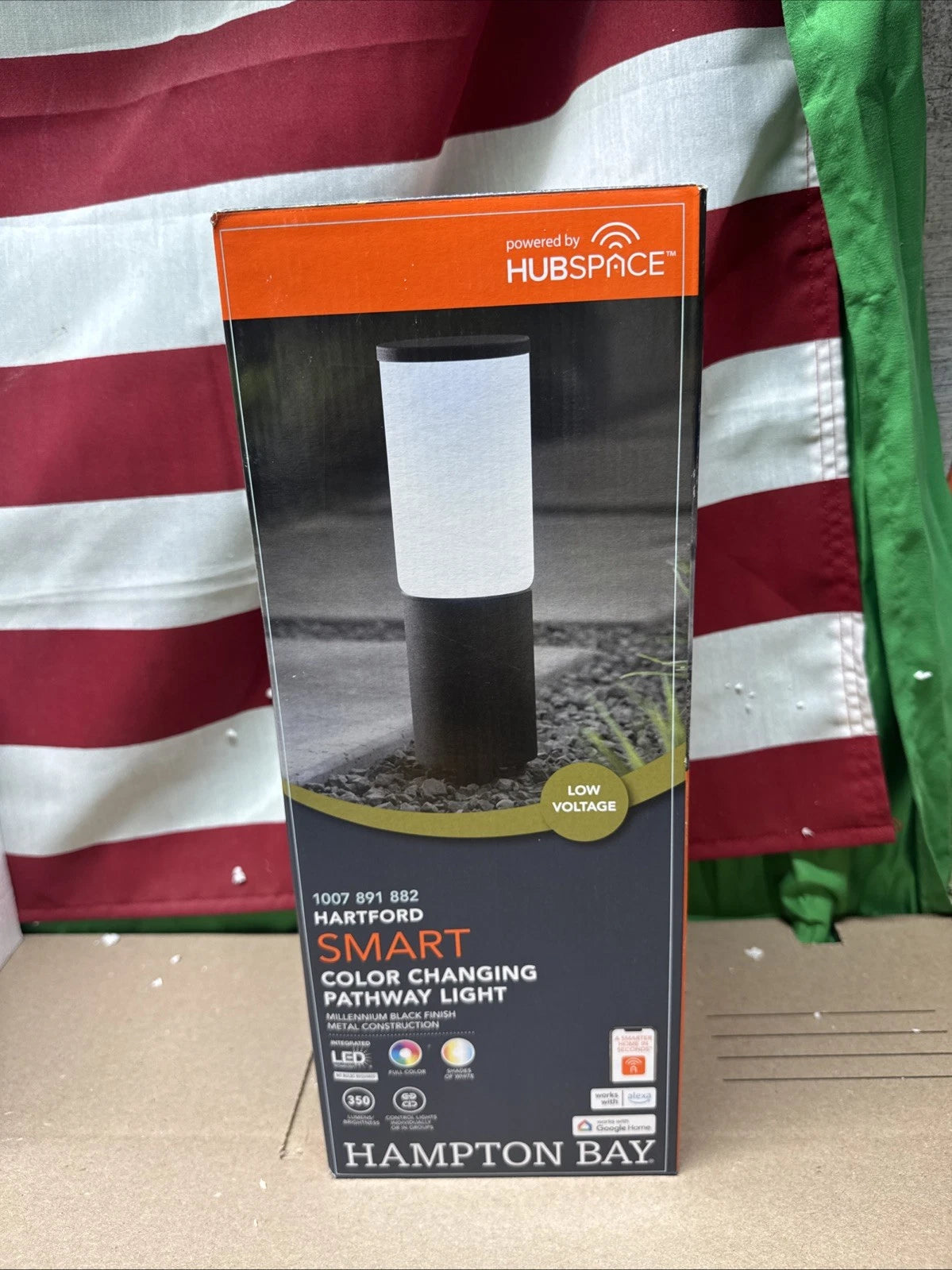 Hampton Bay LED Low Voltage Black Outdoor Bollard Pathway Light Colar Selectable