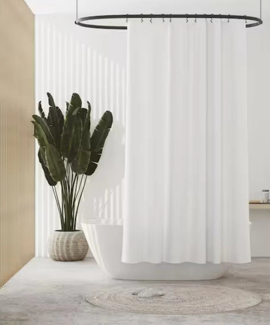 (LOT OF 7) Zenna Home Solid PEVA Shower Curtain Liner Medium Weight White
