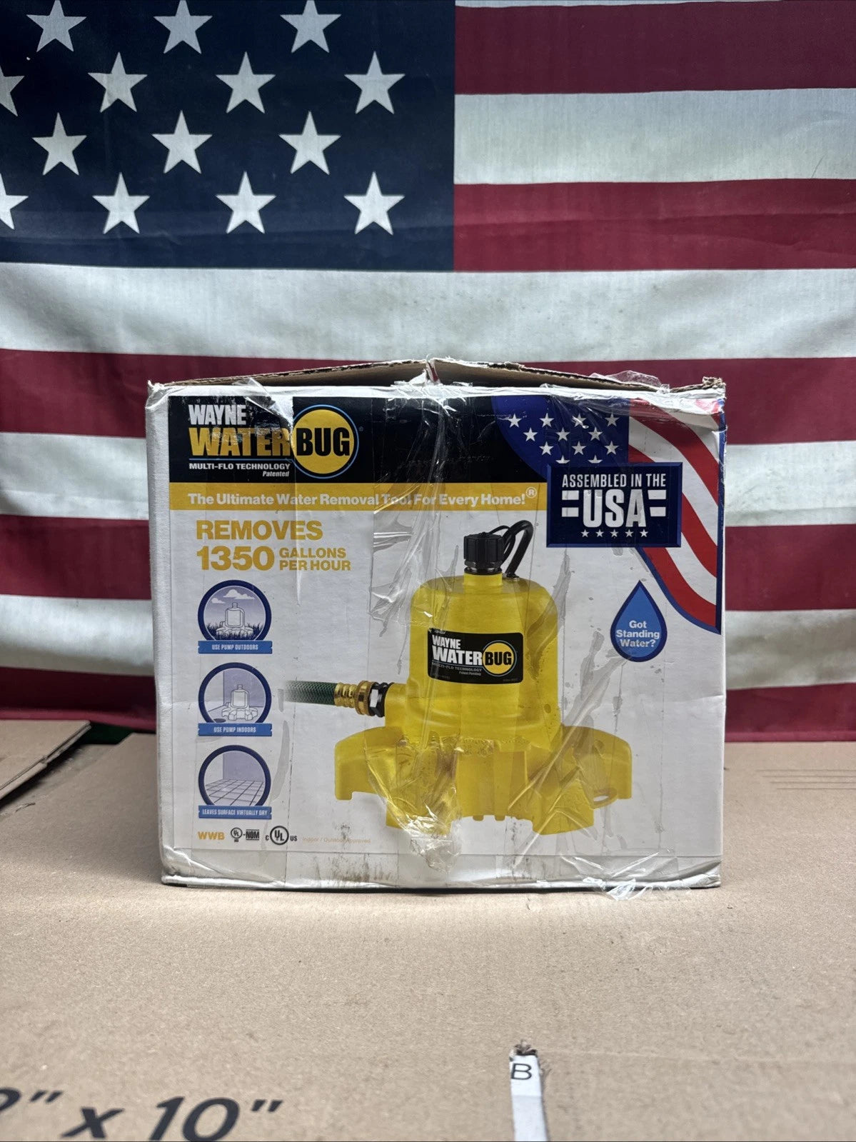 Wayne 1/6 HP WaterBUG Submersible Utility Pump with Multi-Flo Technology USED..