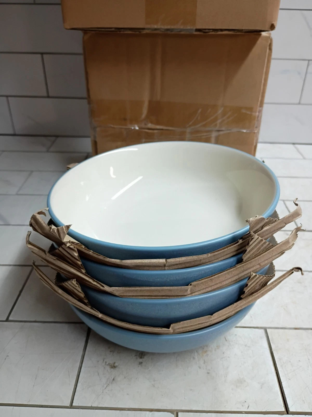 2pk Colorwave Collection Noritake Set Of 4 Bowls, Ice 8099 New Open Box