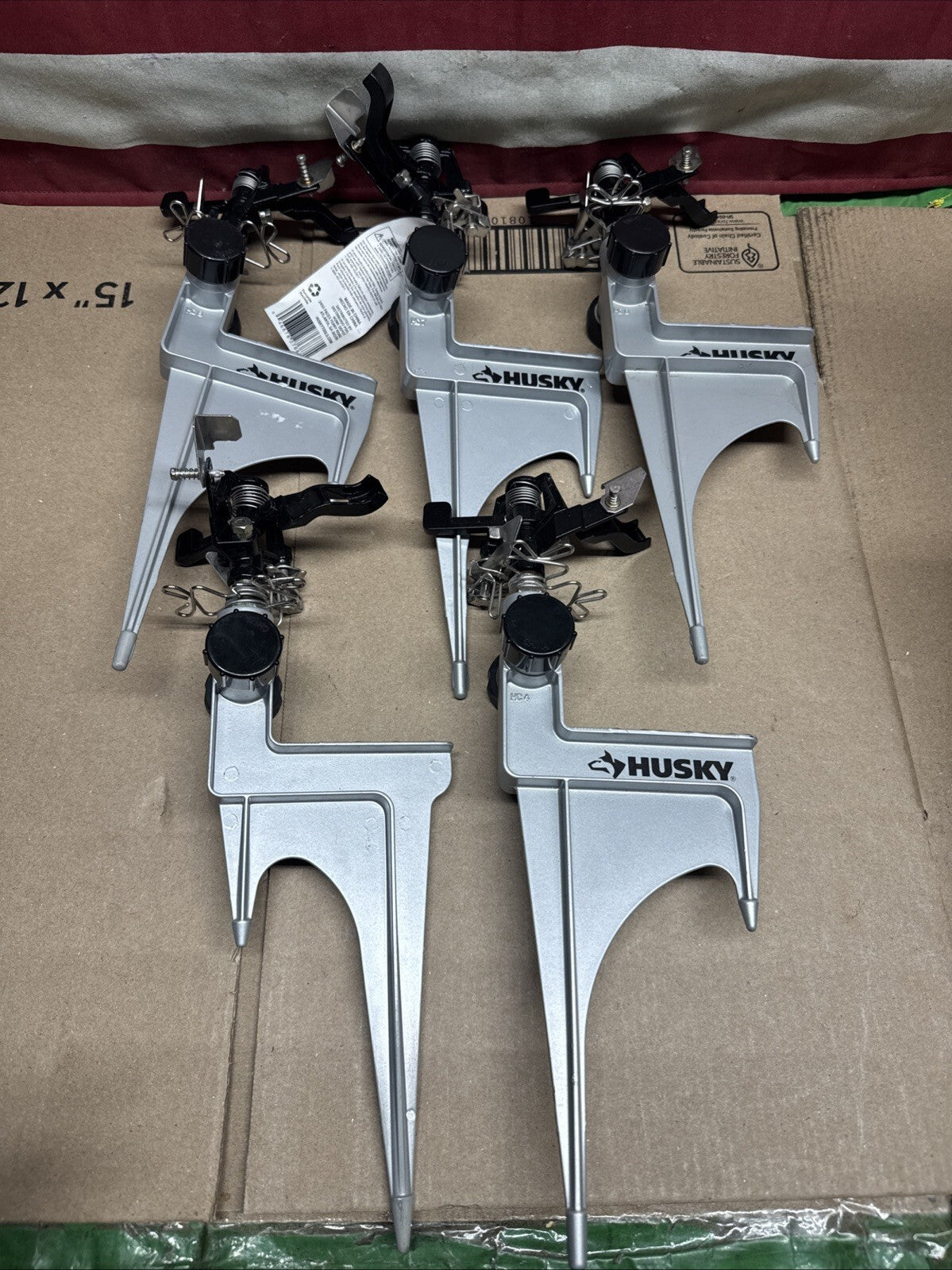 5PK Husky Durable Impact Step On Spike Sprinkler Up to 40 ft. Zinc 1009 951 214