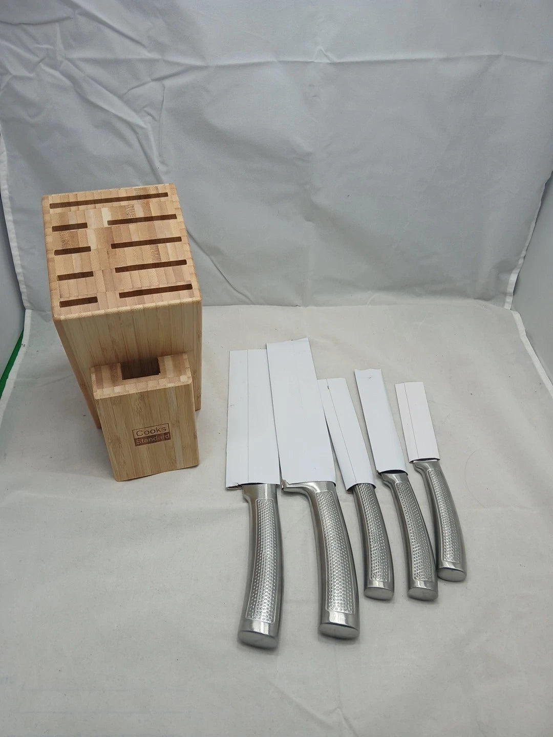 Kitchen Knife Set with Block 5-Piece, Stainless Steel Forge High Carbon Germa...
