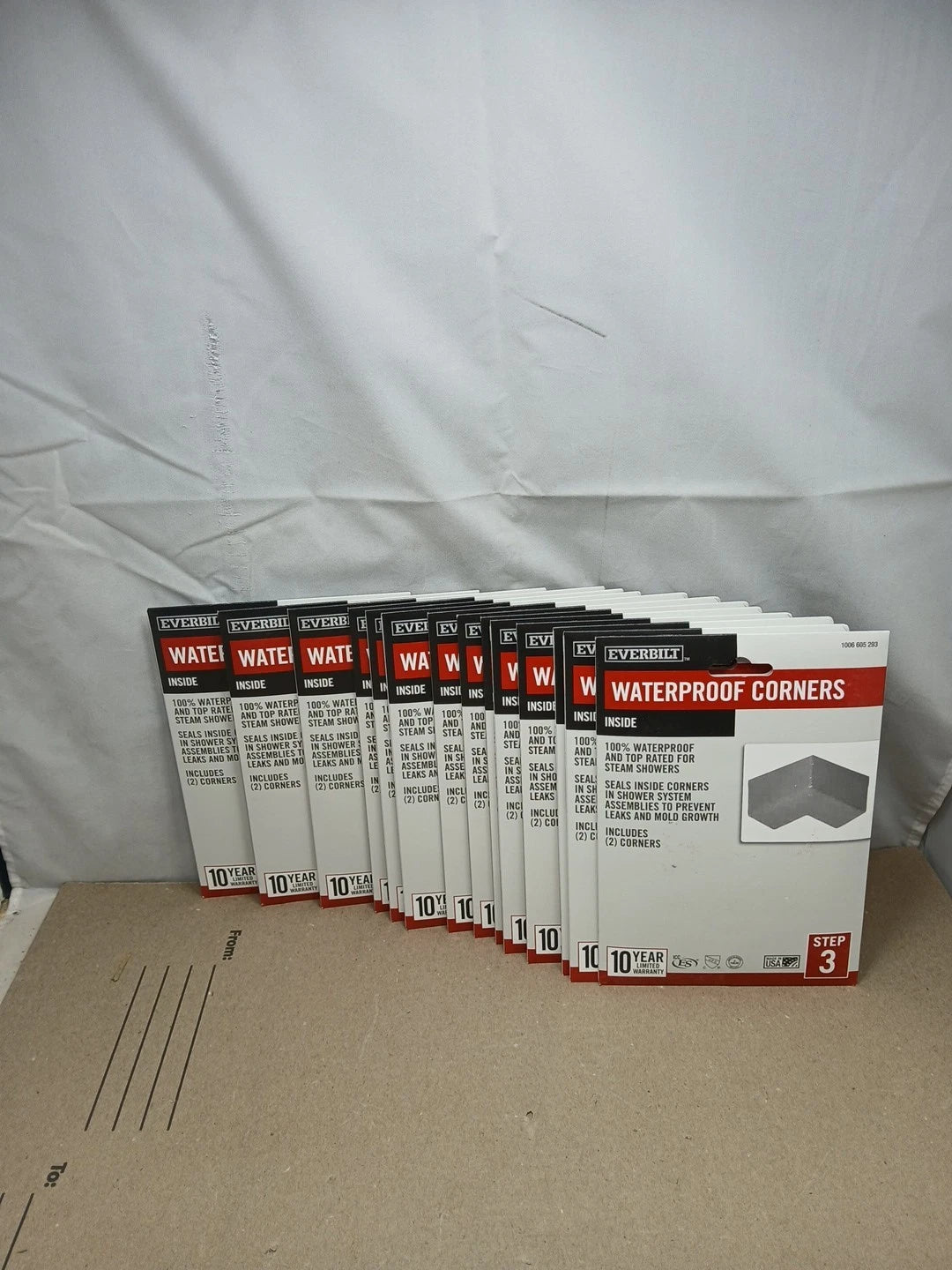 28pck Everbilt EVBWPIC2PK Watershield Shower System 90° Waterproofing Corners