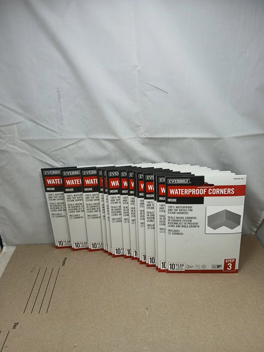 28pck Everbilt EVBWPIC2PK Watershield Shower System 90° Waterproofing Corners