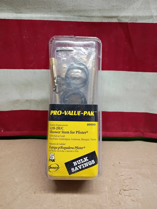 5pck Danco 9999 12H-2H/C Durable Hot/Cold Brass Faucet Stem for Pfister OPEN BOX