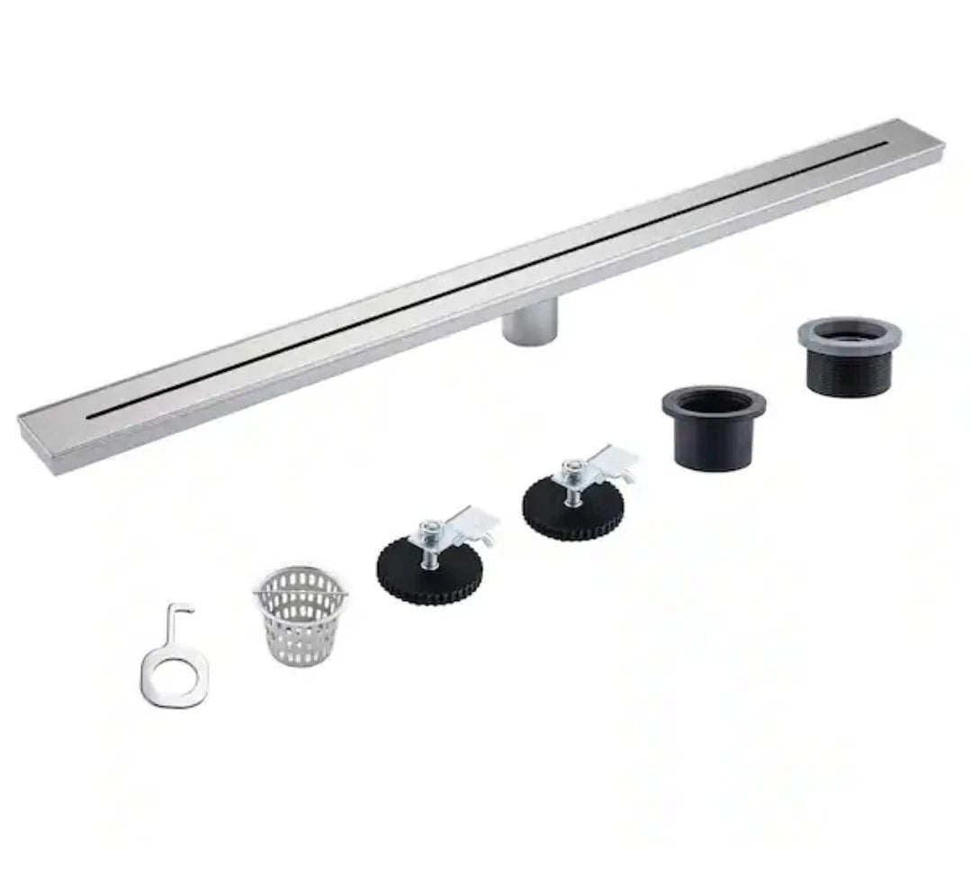 RAINLEX36 in. Stainless Steel Linear Shower Drain with Square Pattern Drain...