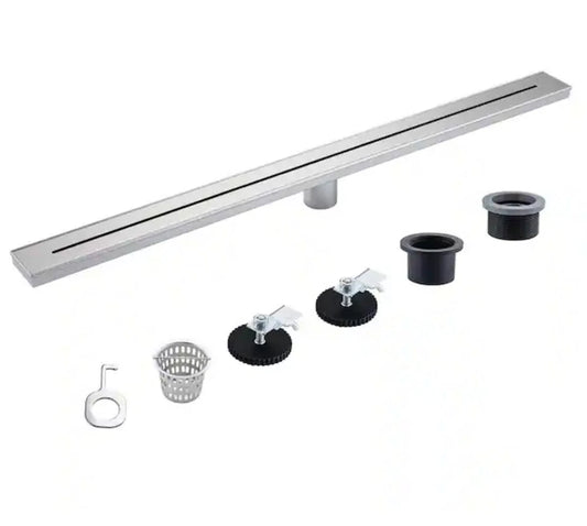 RAINLEX36 in. Stainless Steel Linear Shower Drain with Square Pattern Drain...