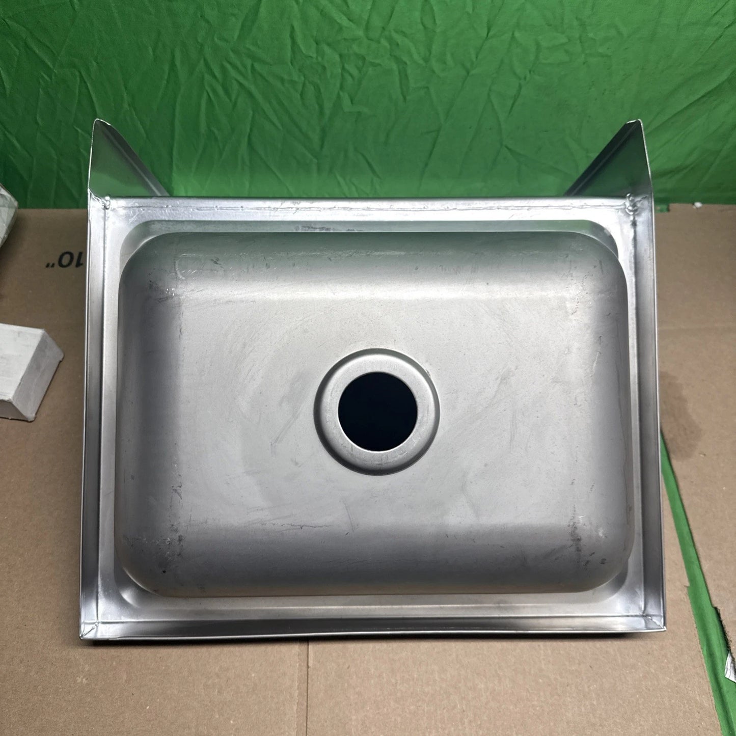 Stainless Steel Wall Mount Hand Wash Basin NSF Certified 17x15 with Gooseneck...