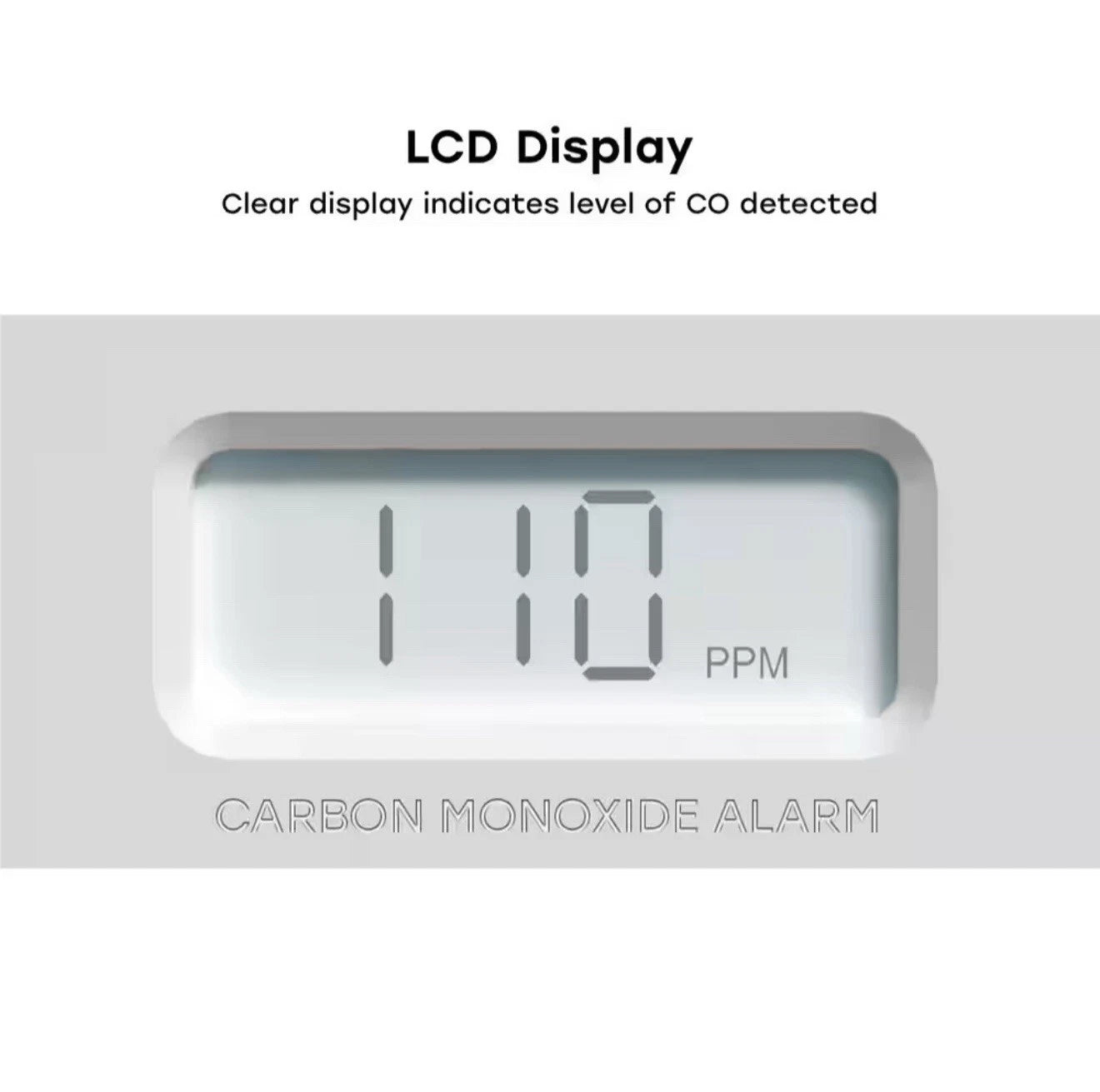 AA Battery Powered Carbon Monoxide Detector with Digital Display NEW