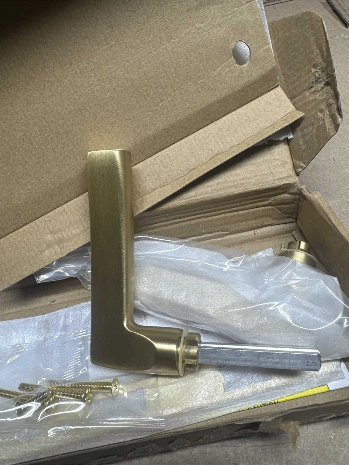 ANDERSEN Storm Door Handle Set Brushed French Gold Modern Handle Set - 93170,
