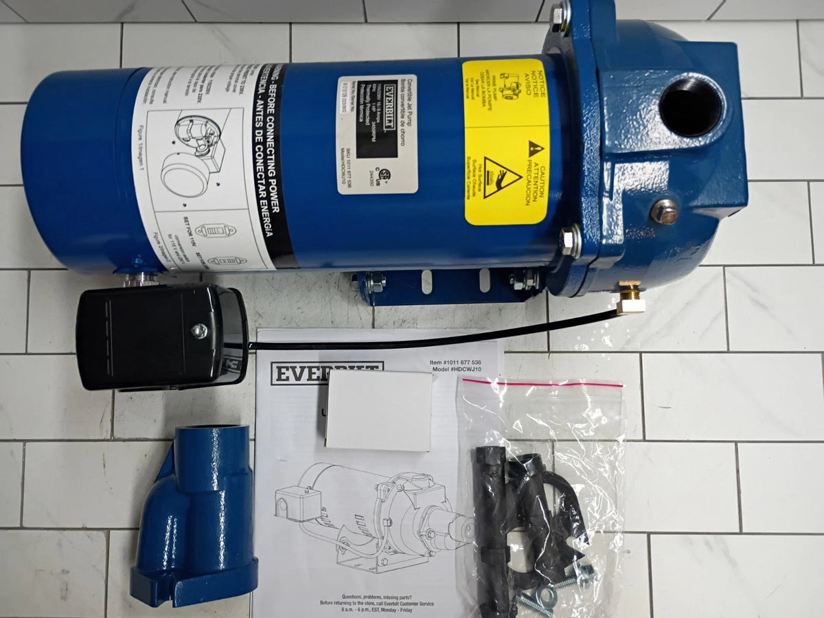 Everbilt HDCWJ10 1 HP Professional Convertible Jet Pump NEW OPEN BOX