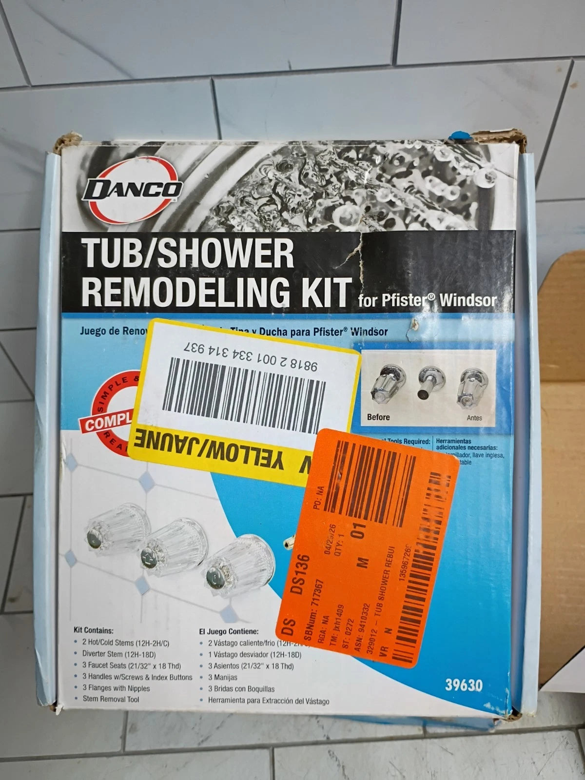 1pk Danco 39630 Tub Shower Rebuild Kit For Pfister. - OPEN BOX Complete Set